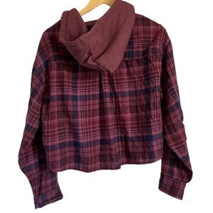 Large Flannel Hoodie American Eagle